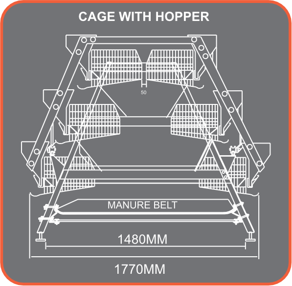 Cage with Hopper